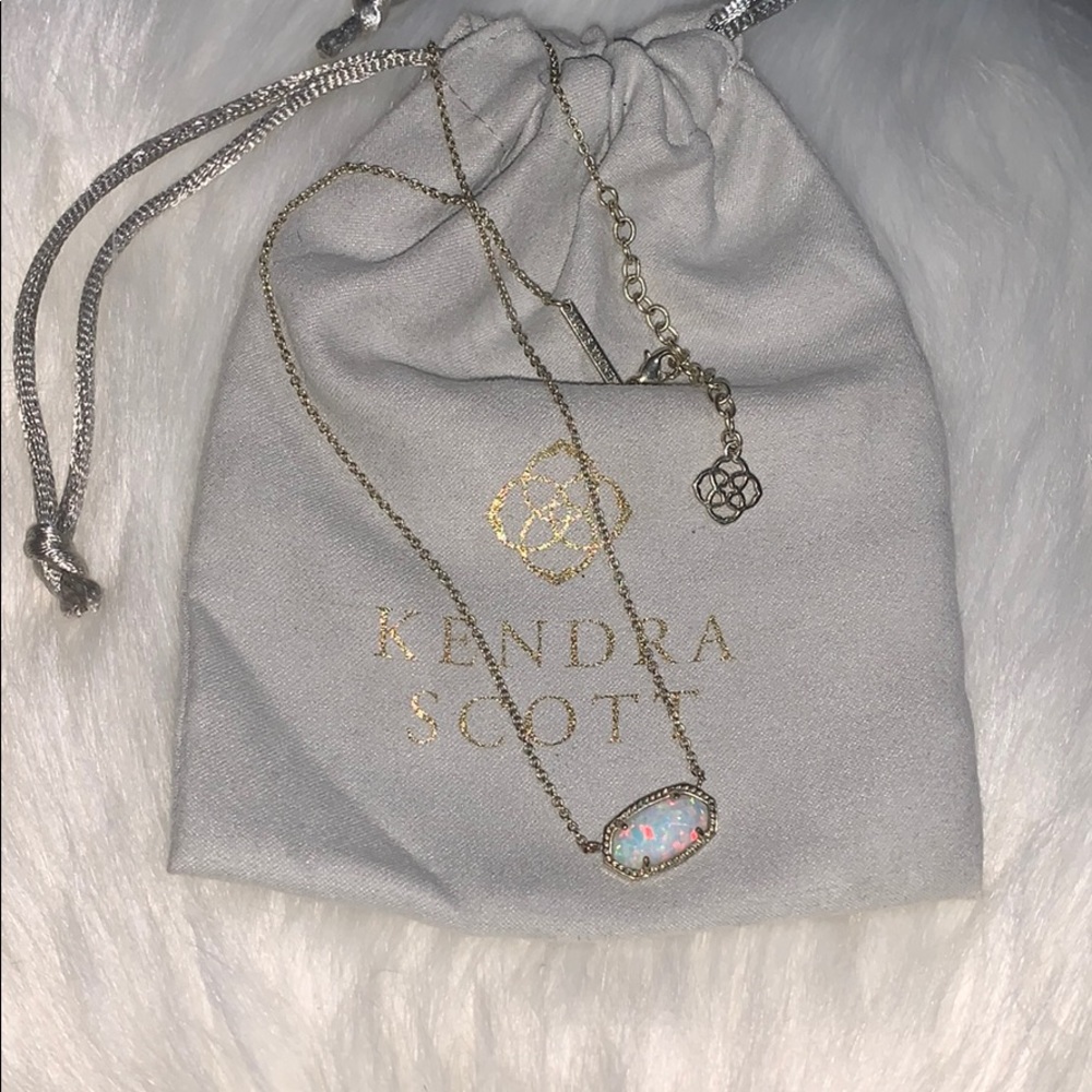 Kendra Scott Kyocera White Opal Necklace